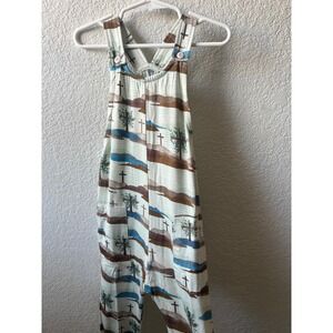 Tiny‎ Revival Clothing Co. Kids Cross Print Modal Overalls 6T NWT Christian